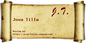 Jova Tilla névjegykártya